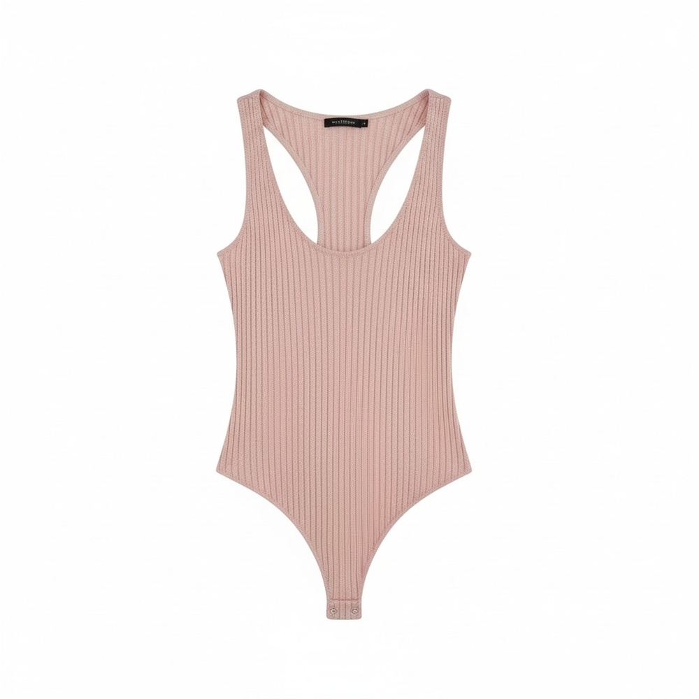 Rose gold knit bodysuit